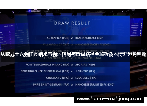 从欧冠十六强抽签结果看强弱格局与晋级路径全解析战术博弈趋势判断 从欧冠十六强抽签结果看强弱格局与晋级路径全解析战术博弈趋势判断